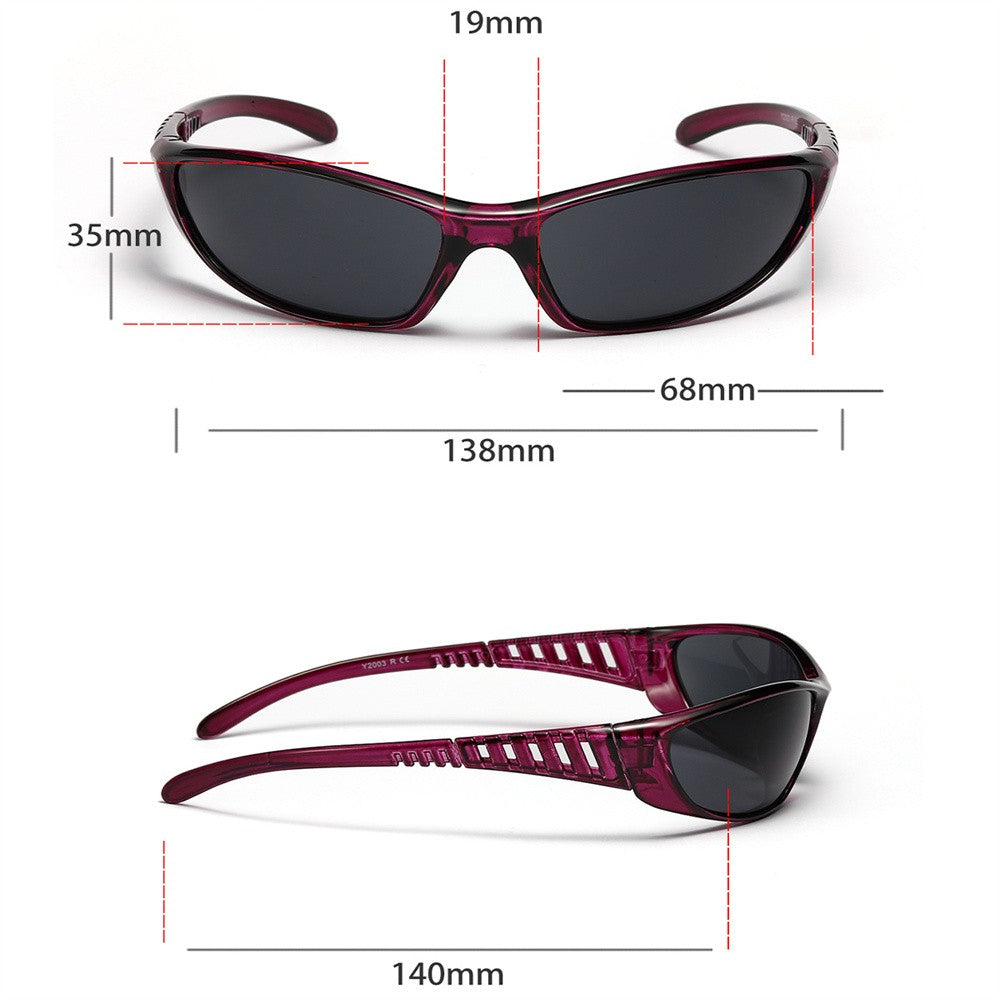 Y2K Sunglasses Men Women Color Hollowed Outdoor Driving UV400 Sunglasses Girls Net Red Hip Hop Gothic Women Sun Glasses 2025 Hot