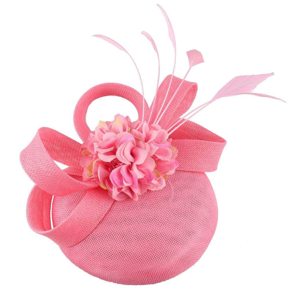 Acessórios de Cabelo para Noiva Bege Imitação Fascinators Chapéus Chapéu de Coquetel Ocasião Chapelaria Tiara