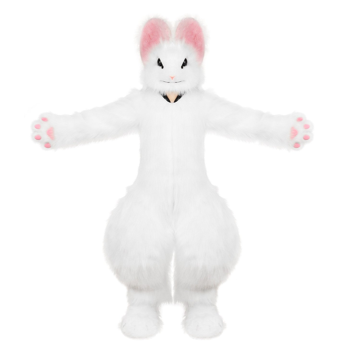 Adult Finished Product Full Set of Realistic Rabbit Fursuit Suit Cartoon Mascot Christmas Fancy Dress Halloween Mascot Costume