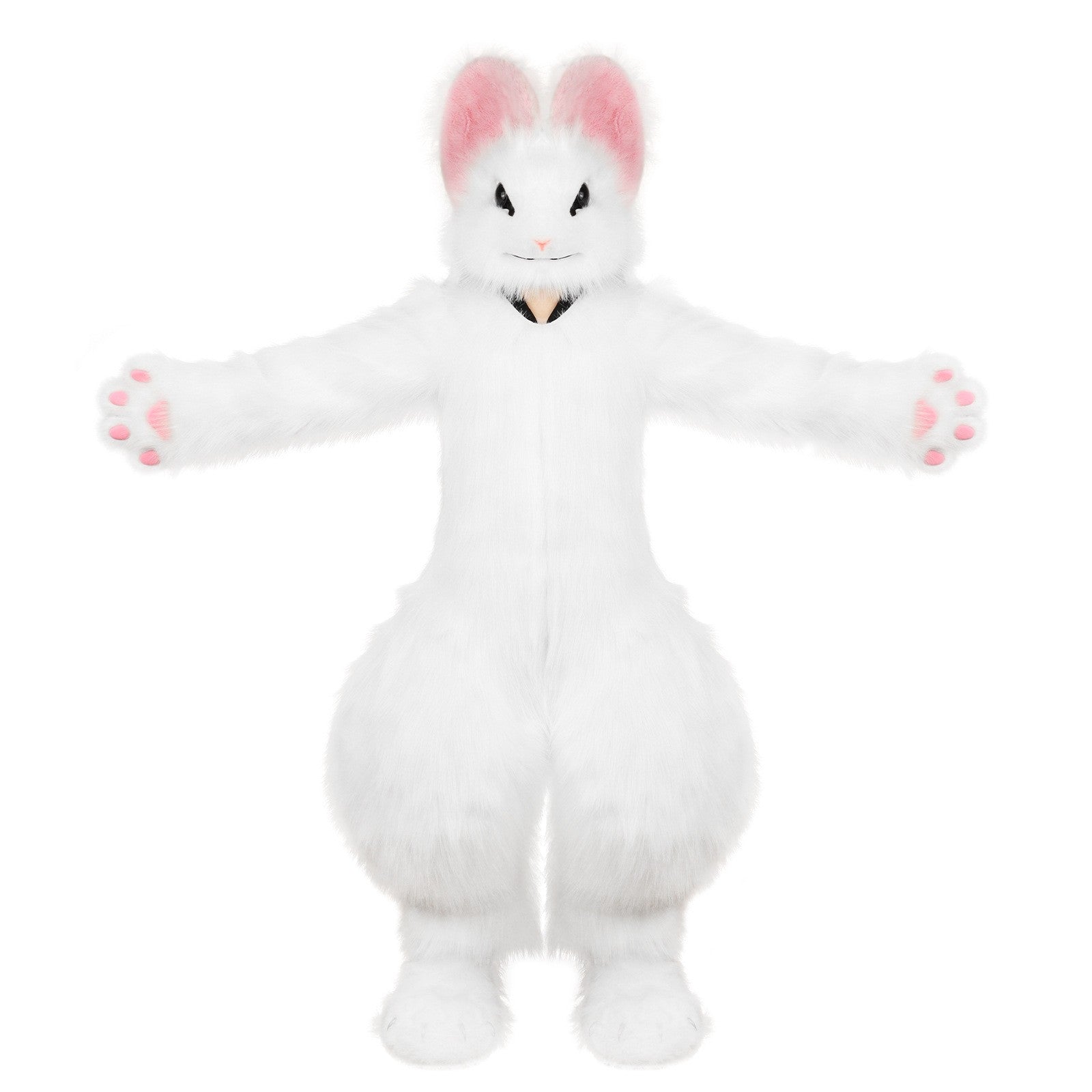 Adult Finished Product Full Set of Realistic Rabbit Fursuit Suit Cartoon Mascot Christmas Fancy Dress Halloween Mascot Costume