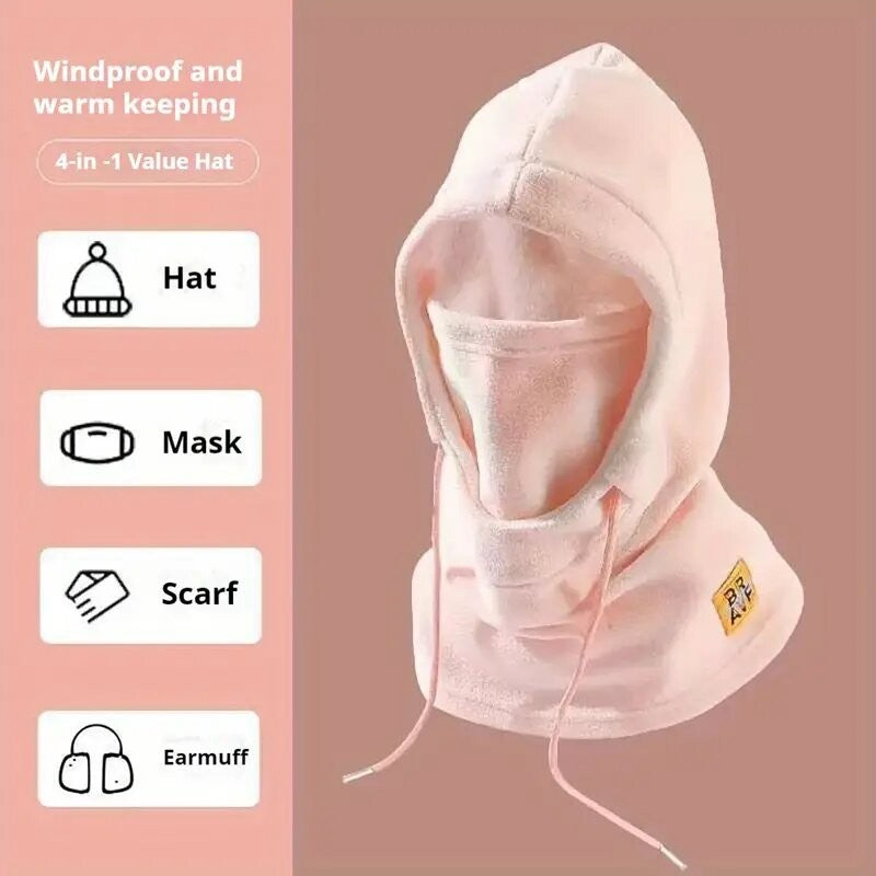 Gorro de Inverno Quente com Máscara e Aquecedor de Pescoço 3 em 1 Balaclava à Prova de Vento para Homens e Mulheres Gorro Máscara Proteção Contra o Frio para Ciclismo