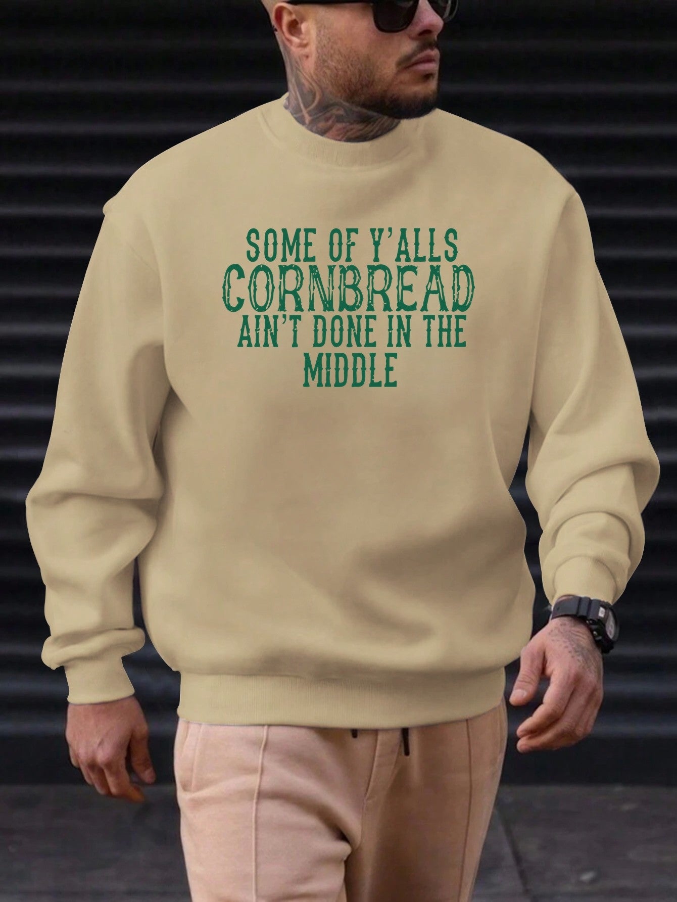 2025 New Sweatshirt For Men'sEnglish Font Pattern Printing Cotton Round Neck Fashion Casual High Quality Daily Top Clothing