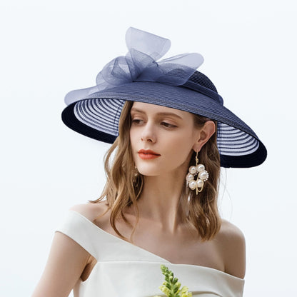 Elegant Kentucky Tea Party Fascinators White Weddings Hat For Women Wide Brim Hats Fedora Ladies Church Dress Derby Hats