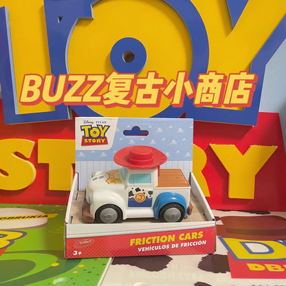 13cm Disney Pixar Toy Story Inercial Woody Buzz Carro de Fricção Boneco de Simulação Brinquedos para Desenvolvimento do Interesse Infantil