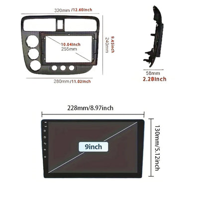 MTIJIEY 2+32G 2Din Android Auto Carplay Car Radio Multimedia For Honda Civic 7 2000-2006 Car Android Car play Video Stereo GPS