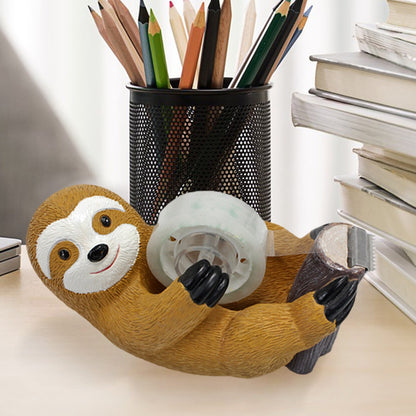 1pc sloth tape holder, creative animal home and office supplies, cute animal environment atmosphere ornaments, holiday gifts