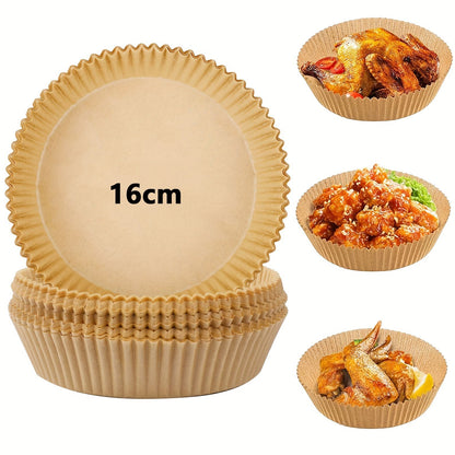 30/50/100 Peças Fritadeira Air Fryer Papel Descartável Antiaderente Redondo Forros de Papel para Airfryer Acessórios de Cozinha de Papel