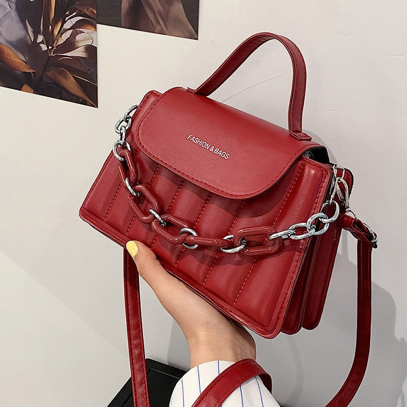 New Chains Shoulder Bag Women Solid Color Crossbody Bag Designer Messenger Handbag and Purse Luxury Top-handle Bag feminina