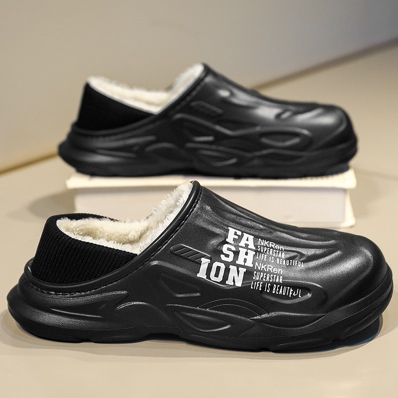 Winter Warm Sandals Women&Men Shoes Indoor Outdoor Slides Cotton Pantoffels Casual Clogs Fur Easy On Off House Floor Slippers