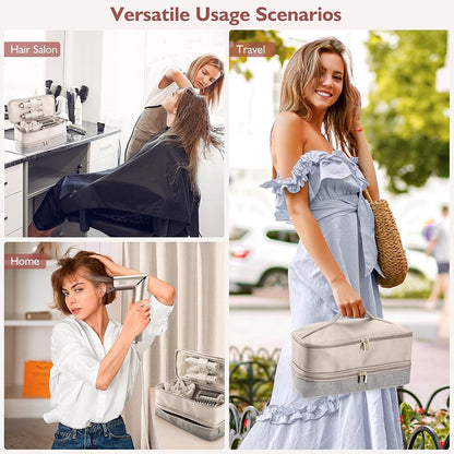 Travel Carrying Case for Shark Hair Dryer Double-Layer Blow Dryer Bag for Shark Hair Accessory Storage Bag