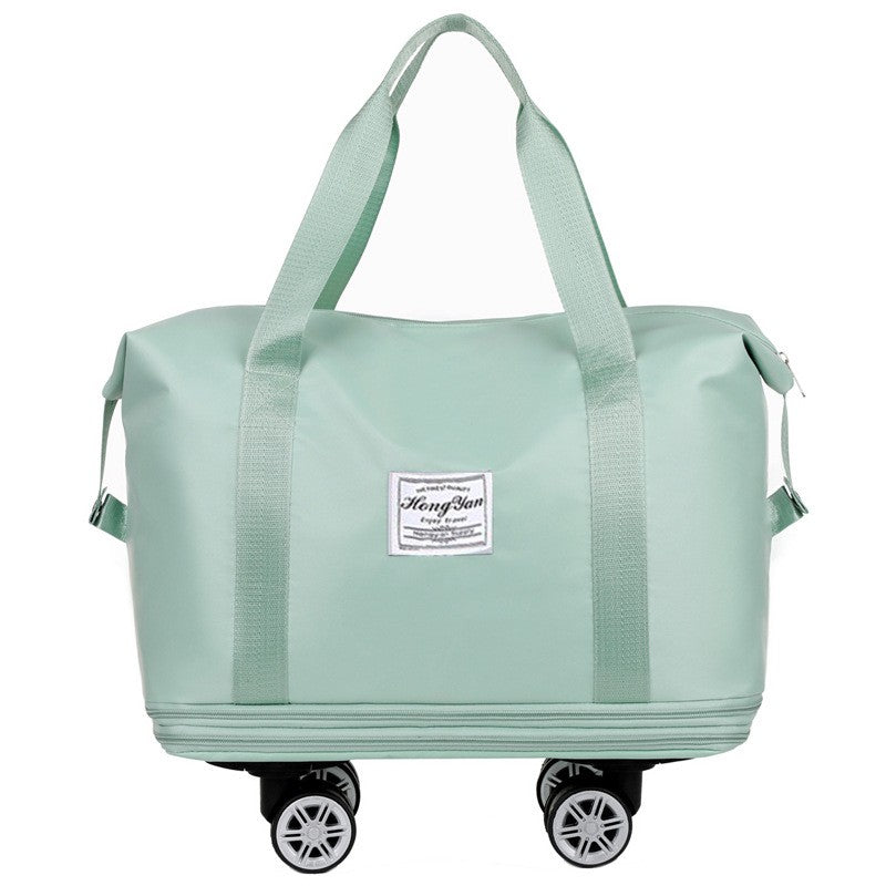 Mala expansível com rodízio universal Grande capacidade de armazenamento para separação de itens secos e molhados Bolsa de viagem e fitness leve
