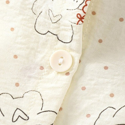 Kids Home Clothes 2Pcs Set Baby Loose Pajamas Fashion Girl Lace Floral Print Sleepwear Children Air Conditioner Long Sleeve Pant