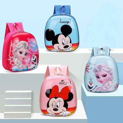 Nova Mochila Infantil Disney Bolsa Casca Dura Elsa Mochila Escolar Para Meninas Grande Capacidade Volta às Aulas