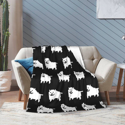 Annoying Dog Game Cobertores Undertale Manta de flanela para quarto, sofá, estampada, ultrassuave e quente