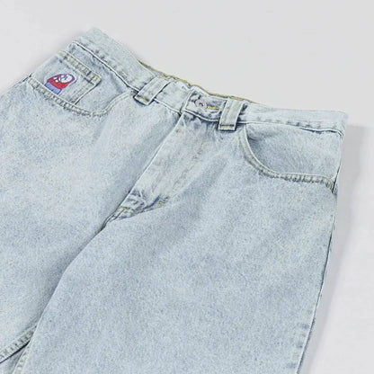 Retro Hip hop Embroidery Graphic Pants Cartoon Streetwear Denim Shorts Y2k Baggy Jorts Harajuku Gym Basketball Shorts Men