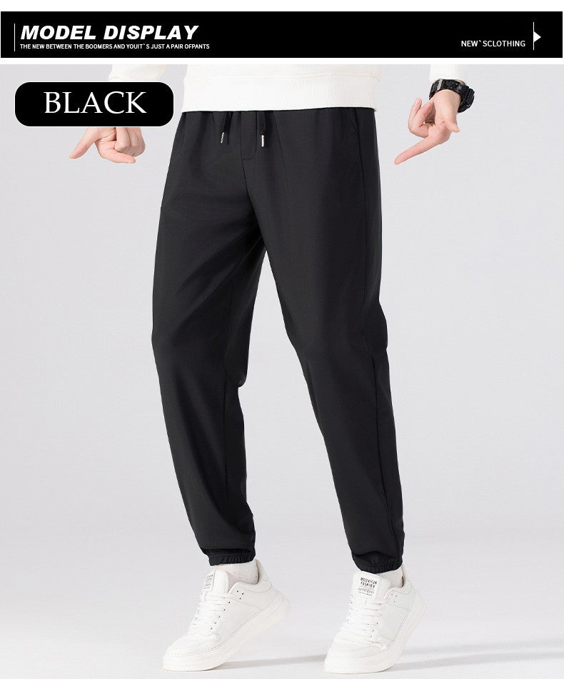 Winter Running Pants Men's Outdoor Waterproof Windproof Thickened Jogging Sports Trousers Warm Fitness Sports Casual Long Pants