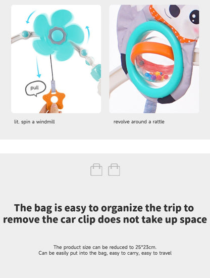 Children Activity Arch Toys Sensory Development Fine Motor Skills Toys Collapsible Hanging Mobile Toys Baby Car Seat Toys Gift