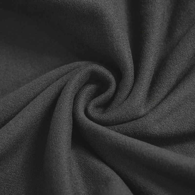 Autumn Sexy Women's Dress Black New Long Sleeves Folds Streetwear Diagonal Collar Casual Dress Club Party Elegant Dresses Female