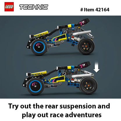 LEGO 42164 Technic Buggy de Corrida Off-Road Montável, Brinquedo Legal para Meninos, Meninas e Crianças de 8 Anos que Adoram Corridas de Rally