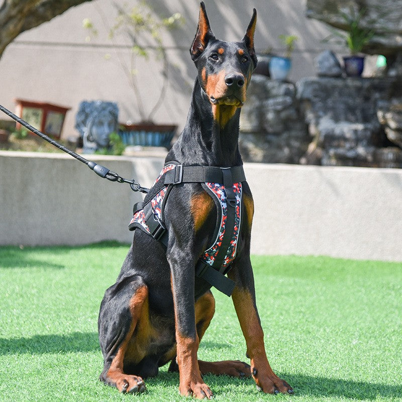 Coleira de cachorro à prova de explosão e refletiva para peitoral de cães de médio e grande porte