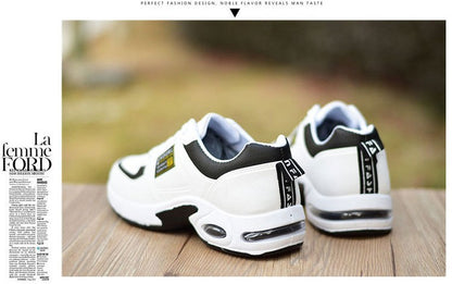 New Men Running Shoes Breathable Air Cushion Sneakers Men Outdoor Lace Up Walking Shoes Non-slip Men Sport Shoes Tenis Masculino