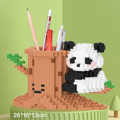 Porta Canetas Capivara de Blocos de Montar Organizador de Mesa Multifuncional para Material de Escritório Cosméticos Presente de Aniversário Decoração de Mesa