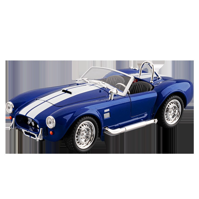 Simulação 1:22 Clássico Shelby AC Cobra Carro de Liga Leve com Luzes e Sons Colecionável Miniatura de Metal Diecast Voiture