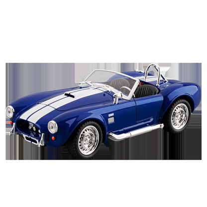 Simulação 1:22 Clássico Shelby AC Cobra Carro de Liga Leve com Luzes e Sons Colecionável Miniatura de Metal Diecast Voiture