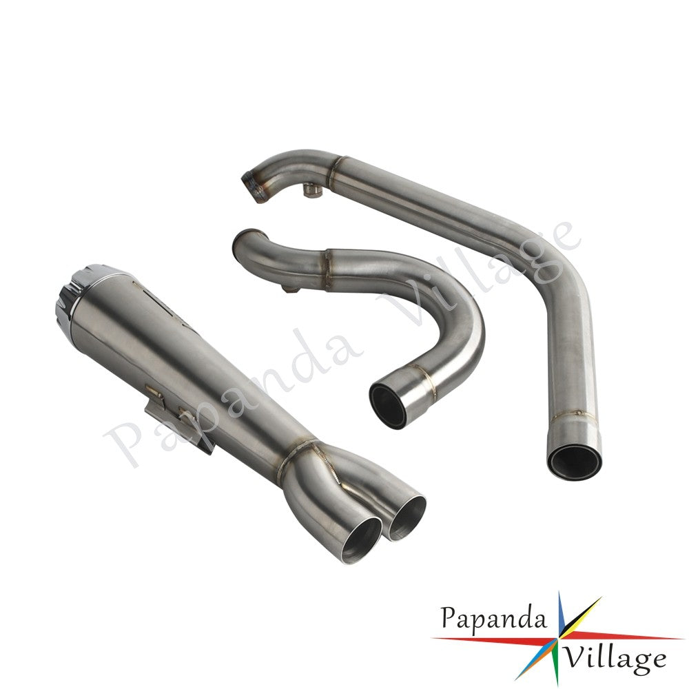 Motorcycle Full Exhaust Pipe Exhausts System Mufflers For Harley Dyna Wide Super Glide Fat Street Bob Low Rider FXDF 2006-2017