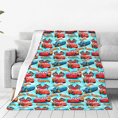 Cars Lightning McQueen 95 Flannel Blanket Life Is A Highway Super Warm Throw Blanket for Couch Bed Picnic Bedspread Sofa Bed