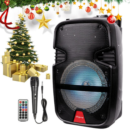 Caixa de Som Portátil Bluetooth Sem Fio 3000 Watts para Festas com Microfone e Controle Remoto, Subwoofer de 8 polegadas, Áudio Grande de Alta Qualidade