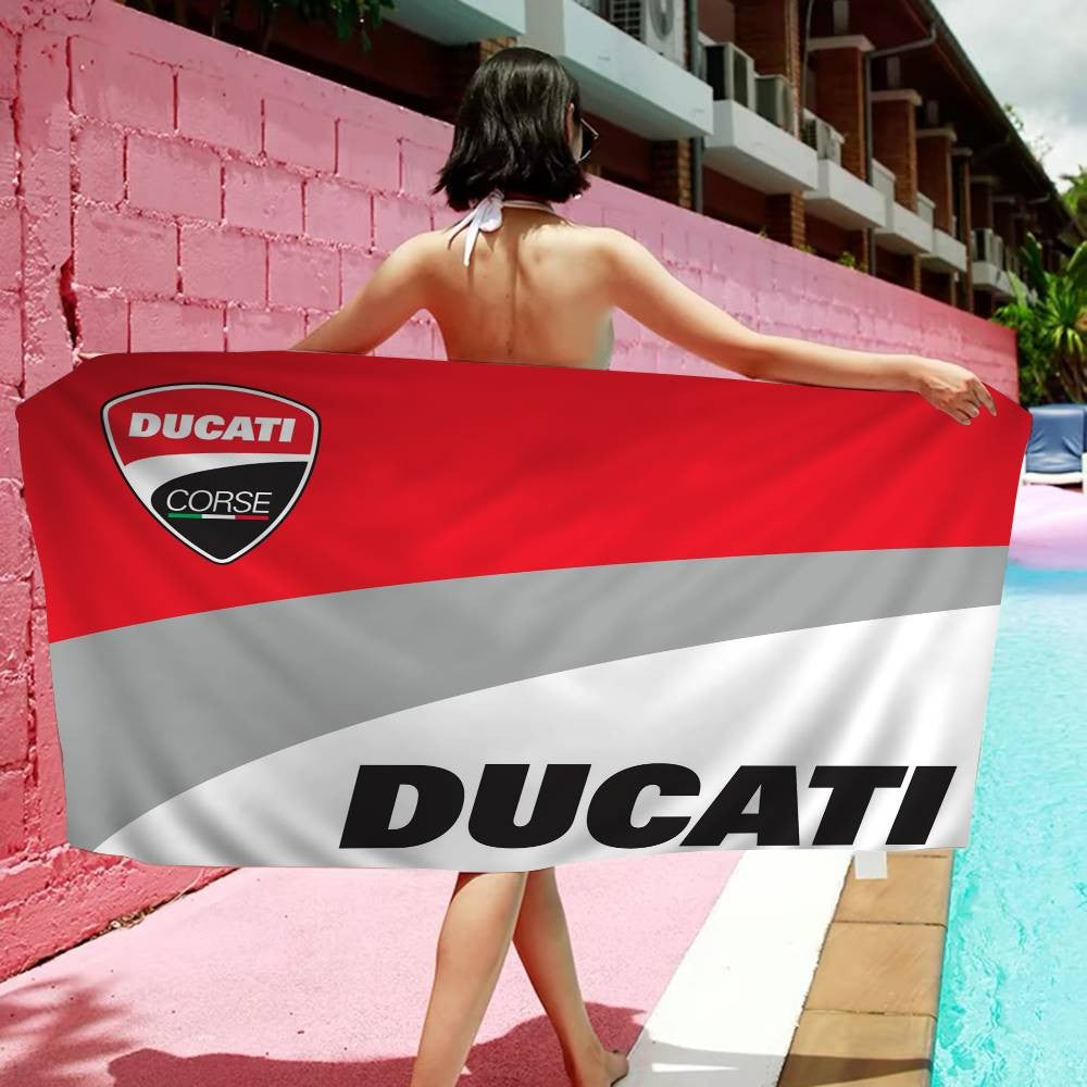 Ducati Motorcycle LOGO Printing Big Microfiber Beach Towels Towel Sand Beach Towels Pool Towel for Travel Swim Pool Yoga