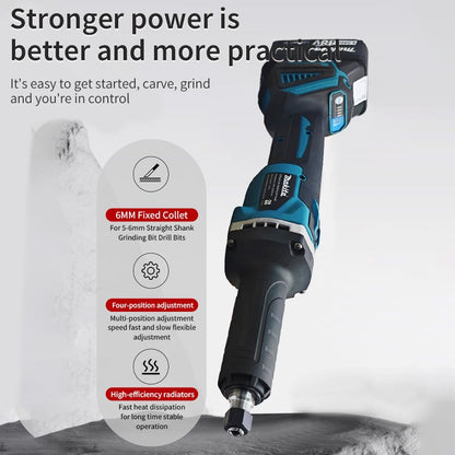 Retificadeira de Matriz sem Escovas Makita 35000RPM 6mm 2000W Elétrica Sem Fio Velocidade Variável Óleos Rotativos Para Bateria Makita 18v