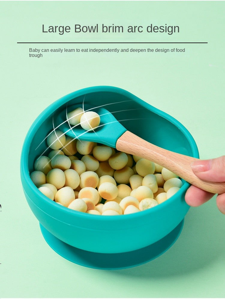 28Colors Baby Silicone Suction Bowls for Kids Waterproof Baby Feeding Tableware Spoon Children Dishes Kitchenware Infant Plates