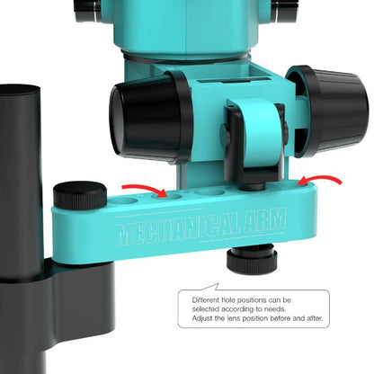 Microscópio Trinocular Estéreo RF4 360° com Braço Articulado para Reparo de Placas PCB de Celulares e Câmera Termográfica 4K C39