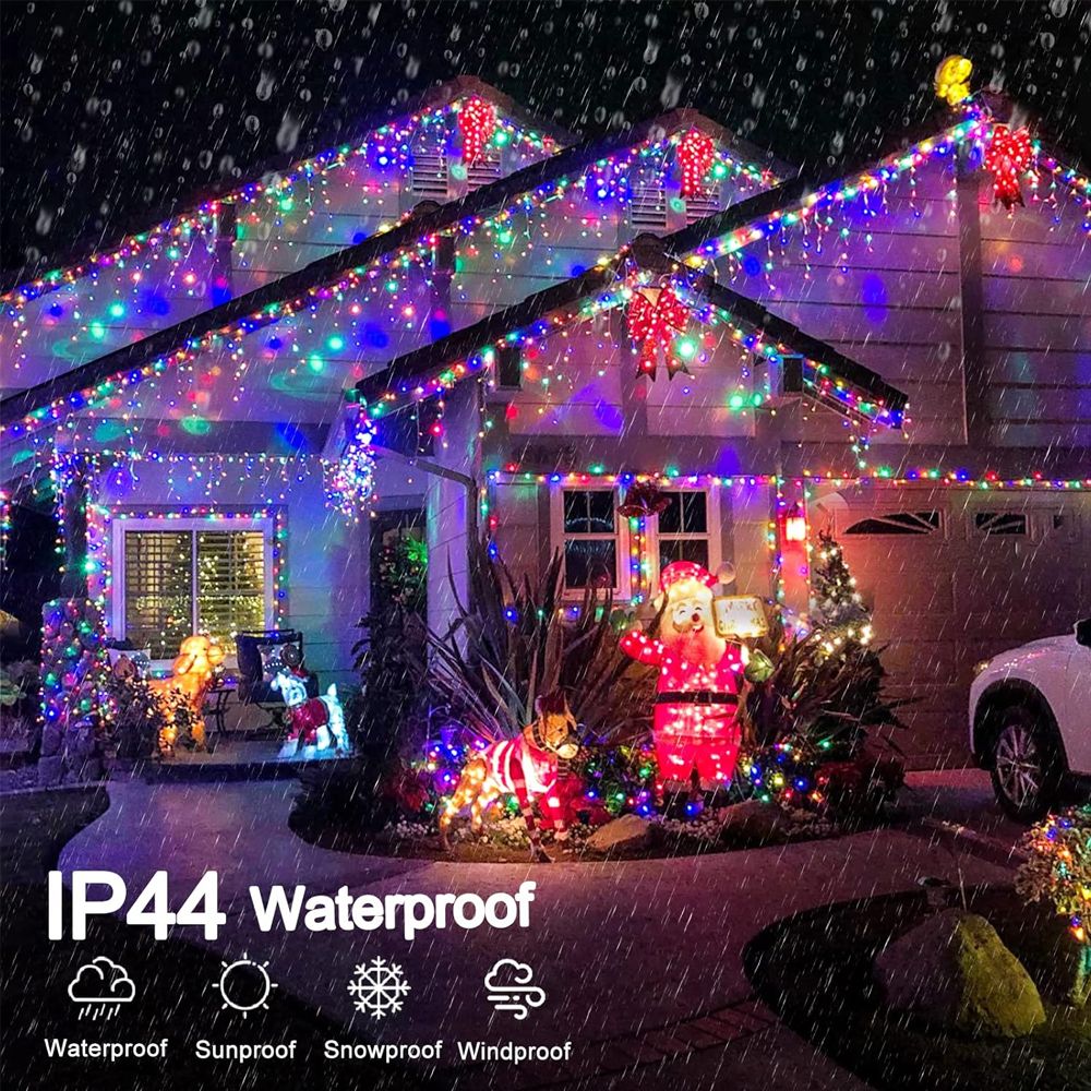 LED Christmas Icicle Curtain String Lights 20M+10M 480LED Extens 8Modes, Plug in Waterproof for Wedding Party Home Garden