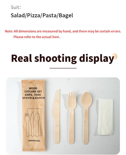 Conjunto Descartável de Talheres de Polpa com 20 Peças Biodegradáveis Inclui Tigela Prato Faca Garfo Colher para Casa Festa Piquenique Recipientes de Comida
