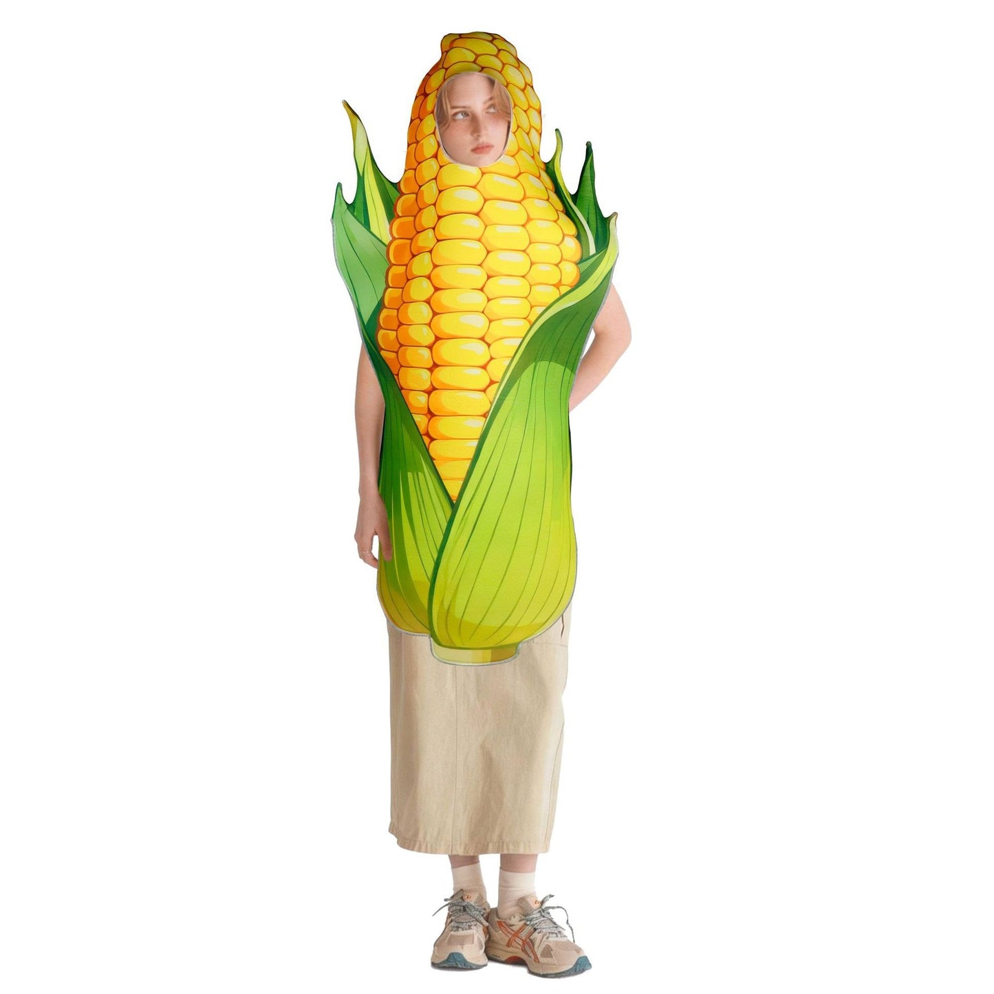 2026 Halloween Corn-Themed Funny Costumes, Cosplay Outfits, Vegetable Carnival Party Costumes, Parent-Child Performance Costumes