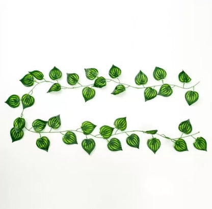 2.1M Green Ivy Leaf Hanging Vine Artificial Garland Silk Wall Plant Home Garden Decoration Wedding Party DIY Fake Wreath Leaves