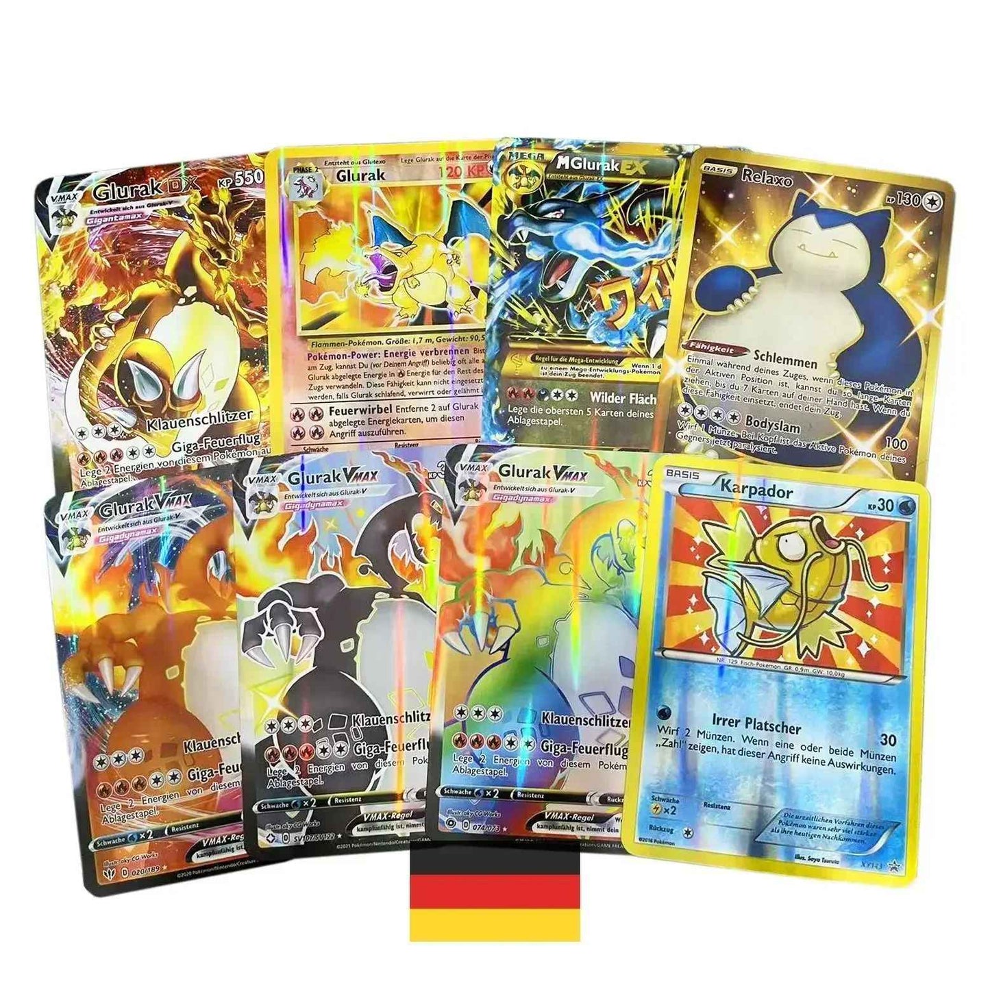 Pokemon 21*15cm Cartas Grandes Arco-Íris Pacote Vstar Letras Gigantes Jumbo Espanhol Alemão Francês Vmax GX Arceus Charizard Carta Rara