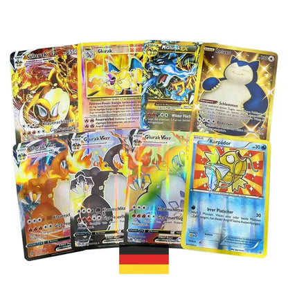 Pokemon 21*15cm Cartas Grandes Arco-Íris Pacote Vstar Letras Gigantes Jumbo Espanhol Alemão Francês Vmax GX Arceus Charizard Carta Rara