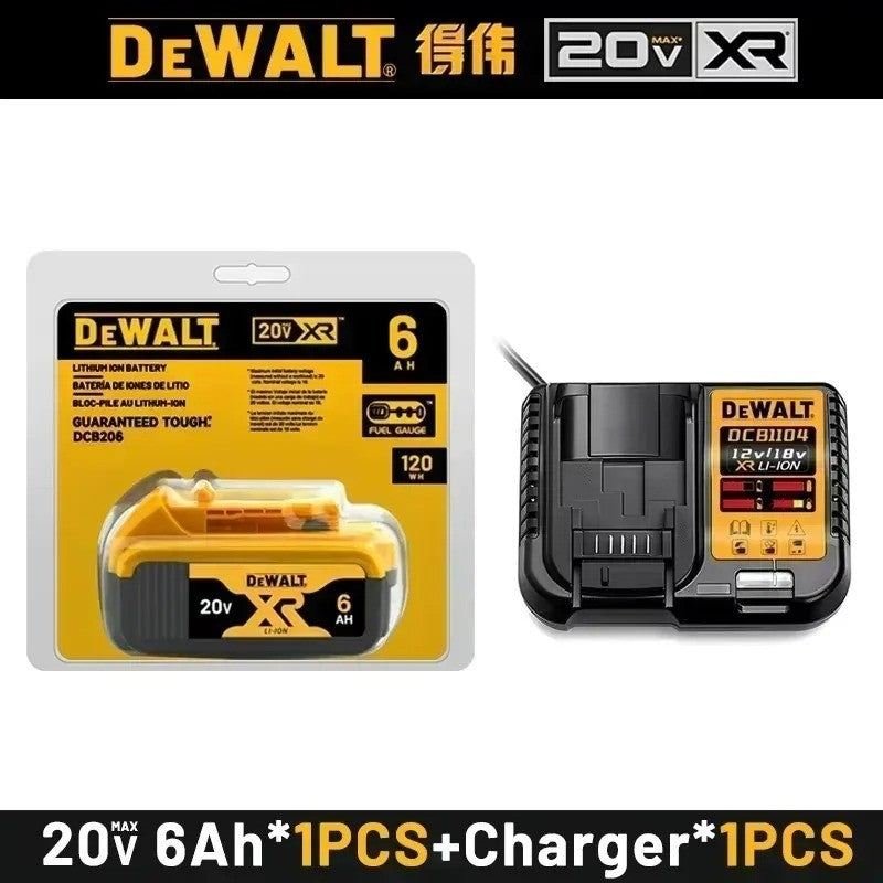 Nova Bateria Dewalt 100% Original 6Ah 20V para Ferramenta Elétrica DCB206 DCB206 20V Bateria DCB205 DCB200