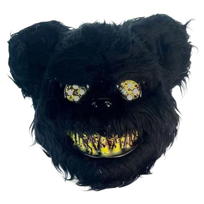 Bloody Plush Bunny Mask Halloween Ghost Festival Mask Realistic Bloody Bear Headgear Performance Prop Halloween Horror Mask