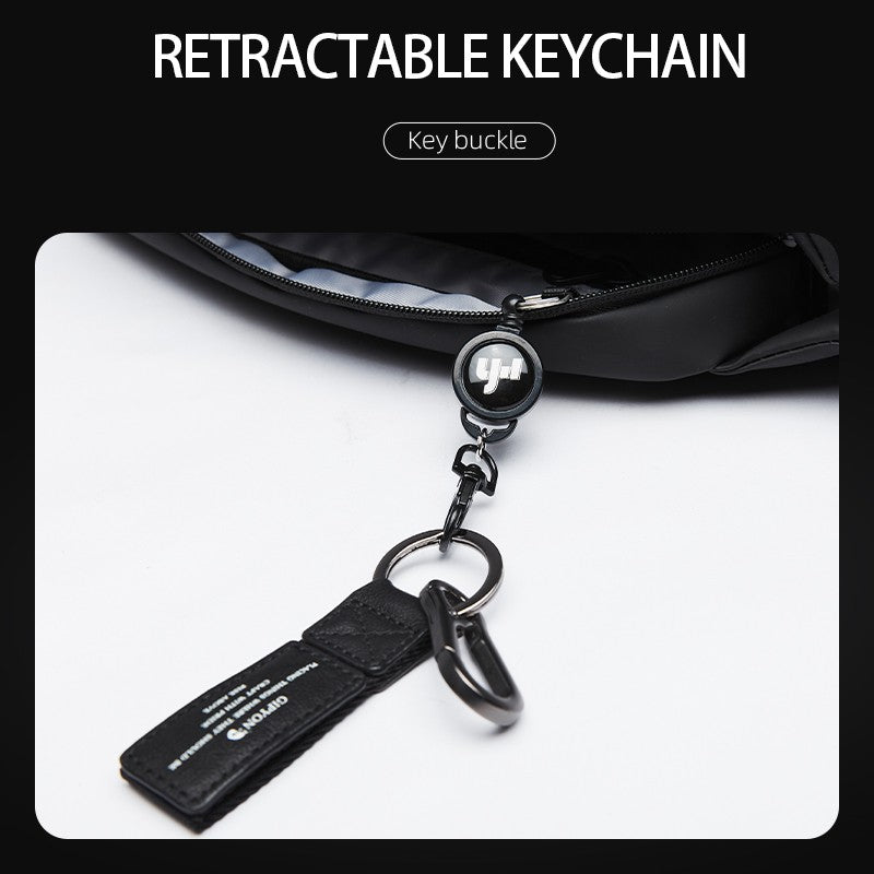 MATE ELAN Urban Business Thin Crossbody Shoulder Bag Men Fashion Waterproof Waist Fanny Pack Chest Bags Black Best iPad Bumbag