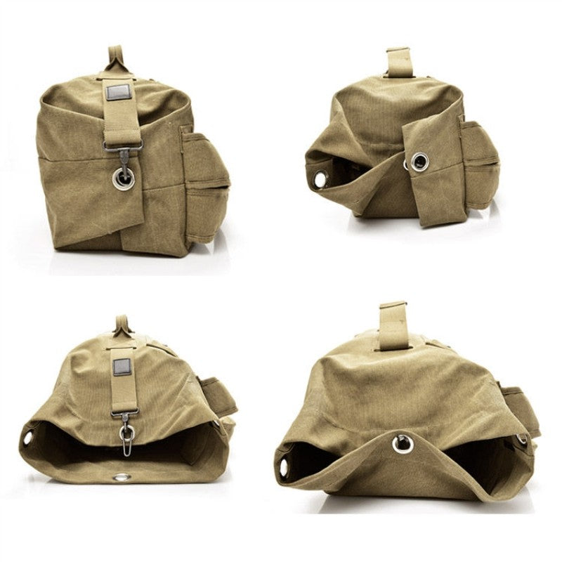 Mochila de Viagem Masculina de Grande Capacidade para Montanhismo, Bolsa de Mão, Mochilas Masculinas de Ombro Tipo Balde de Lona de Alta Qualidade