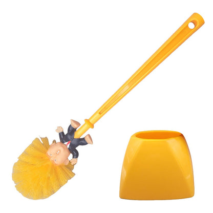 Funny Toilet Cleaning Brush Novelty Donald Bathroom Toilet Brush with Holder Toilet Bowl Brush Gift Household Accessories
