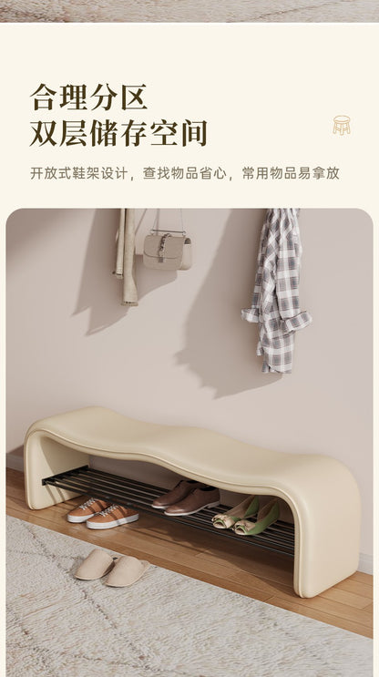 stool can be sat at the door of the home shoe stool shoe rack is integrated wave entry stool enters the door
