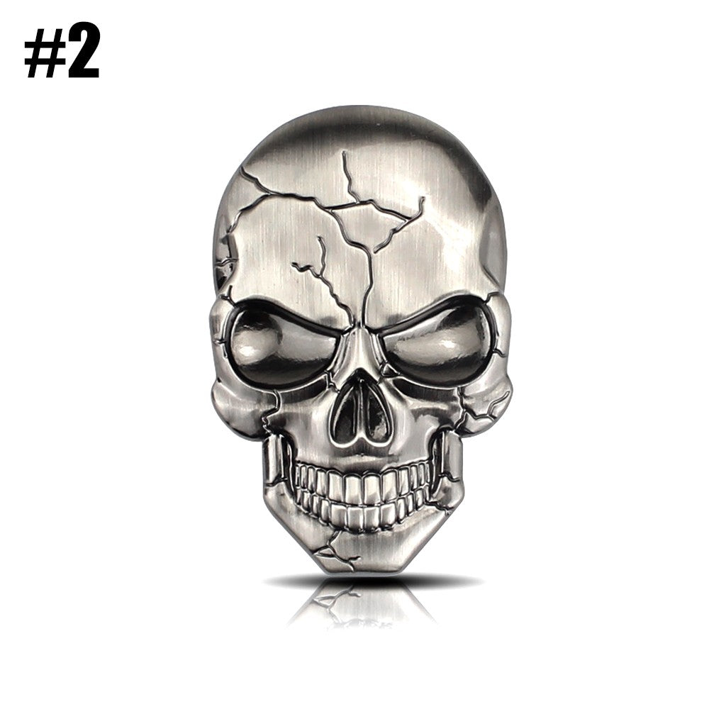 1Pcs 3D Metal Devil Skull Car Emblem Sticker Chrome Auto Badge Sticker Bumper Decal for Car SUV Truck Motorcycle
