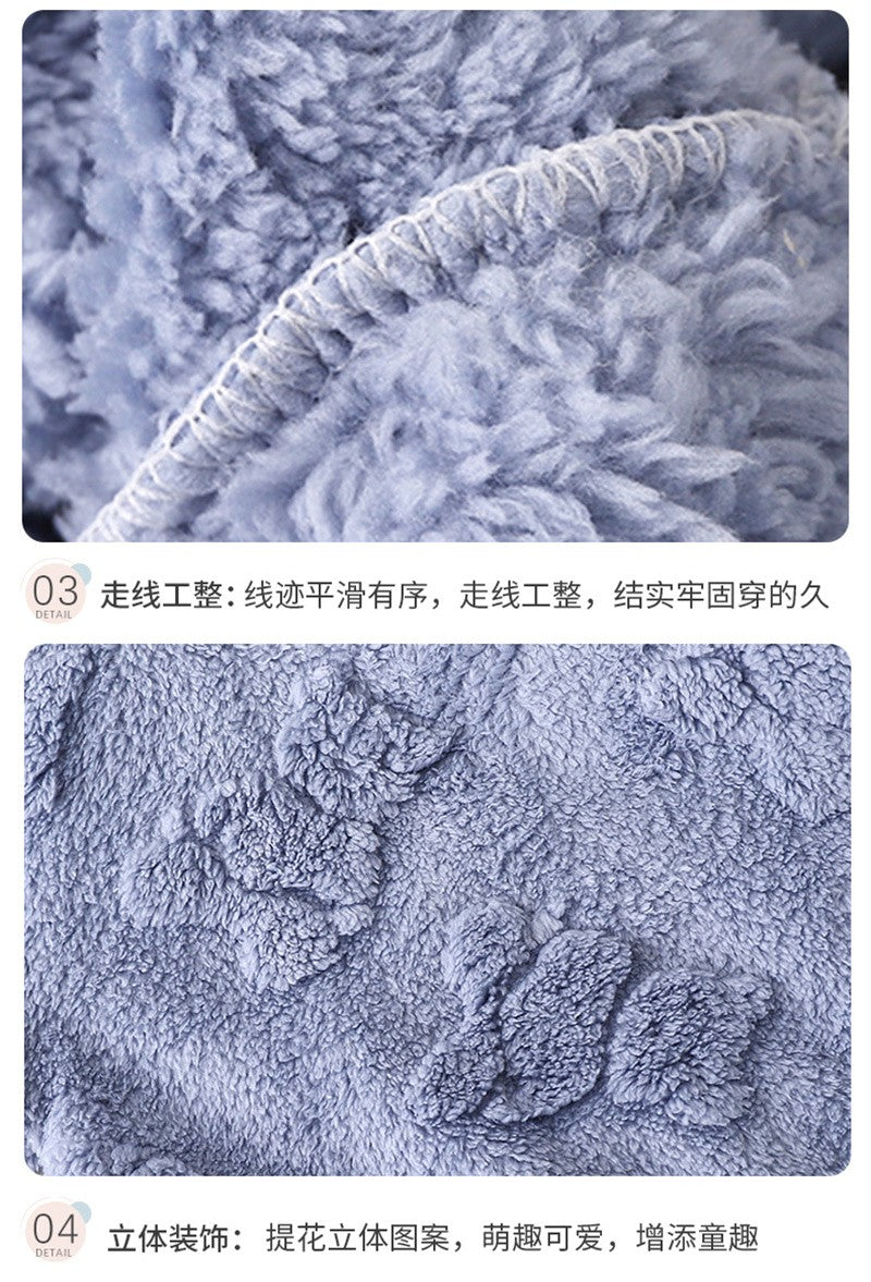 Winter Kids Thick Warm Sets Autumn Boys Girls Flannel Pajamas Suits Baby Long Sleeve Sleepwear Outfits Casual Children Clothes