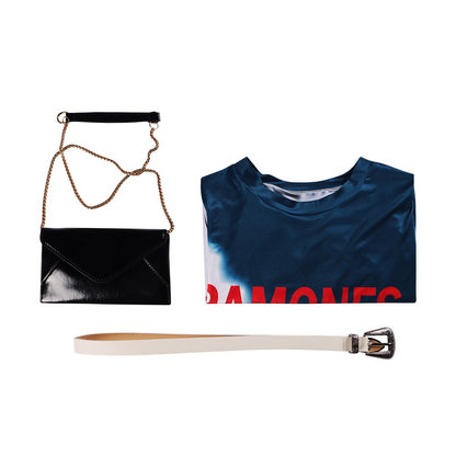 Movie My Fault Role-playing Cosplay Costume Culpa Mia Dress Noah Long T-shirt Belt Bag for Women Novel Costumes Halloween Party